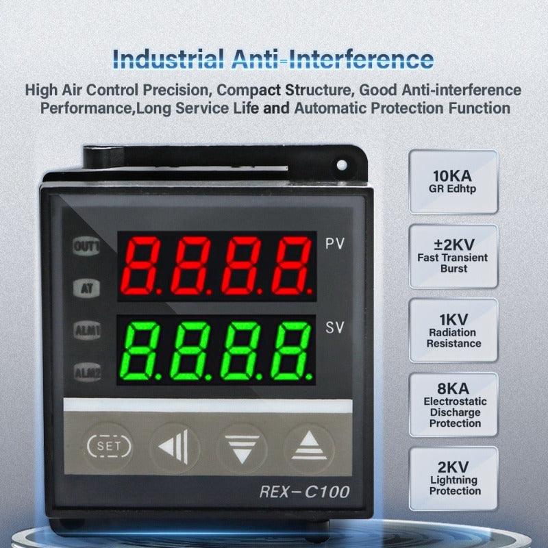 REX-C100 PID Intelligent Temperature Controller Universal REX-C100 Thermostat SSR Relay output Universal K PT100 J Type Input.