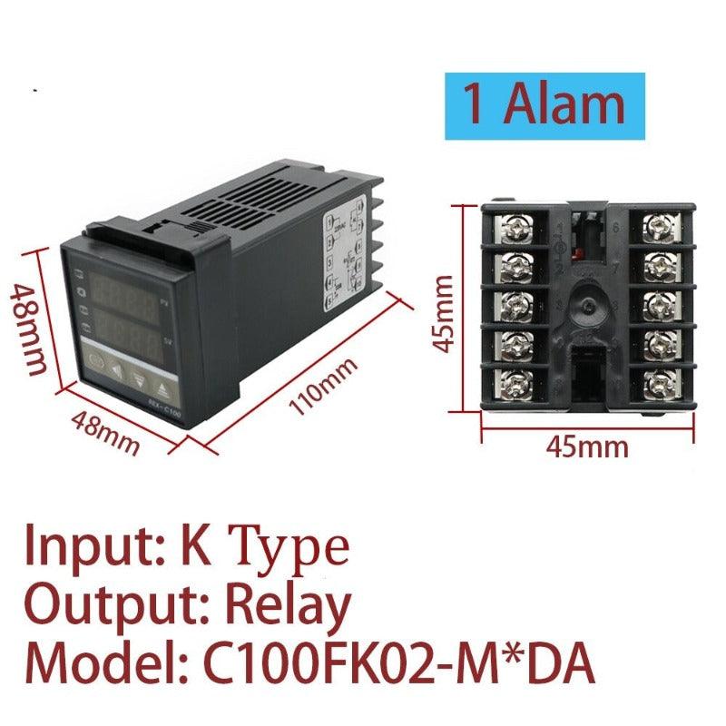REX-C100 PID Intelligent Temperature Controller Universal REX-C100 Thermostat SSR Relay output Universal K PT100 J Type Input.