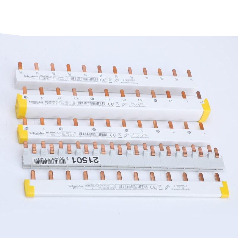 Schneider Electric A9XPH112 12x18mm Comb Busbar 12 Channel Use for 1P MCB Miniature Circuit Breaker.