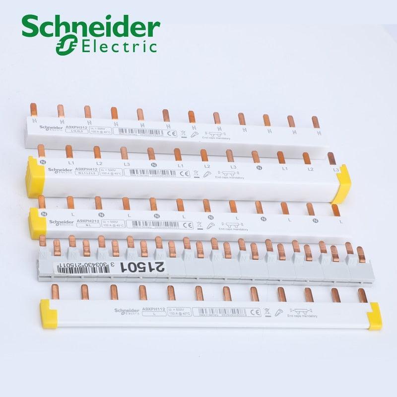 Schneider Electric Acti 9 Series A9XPH312 12x18mm Comb Busbar 4 Channels 3 L Use for 3P MCB Miniature Circuit Breaker.