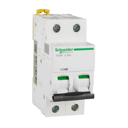 Schneider Electric Acti9 IC65N 2P Miniature Circuit Breaker C Curve MCB 1A-63A.schneider electric ic65n