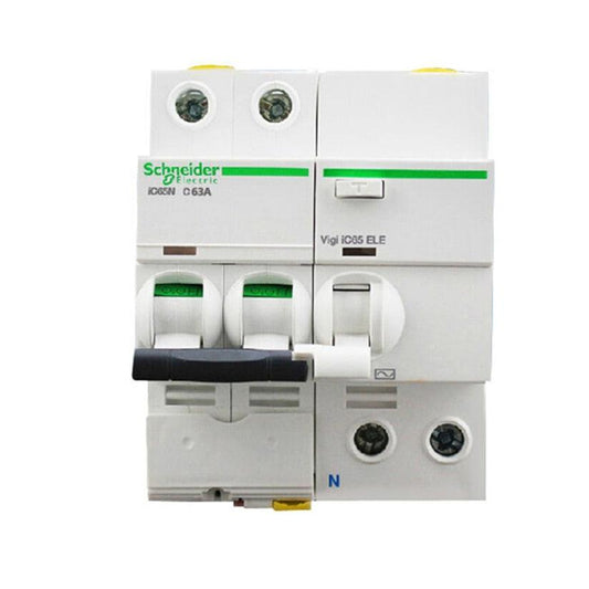 Schneider Electric MCB iC65N 2P Mini Circuit Breaker with 30mA Leakage Protection Vigi ELE 50A 63A.schneider electric ic65n