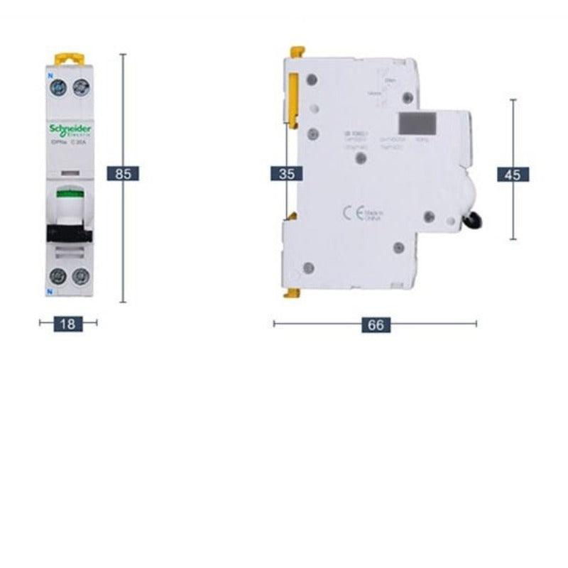 Schneider- MCB Circuit Breaker IDPNa 1P+N/ 6A-40A.