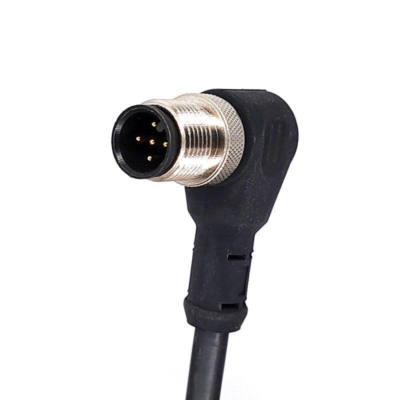 Sensor Connector line M12 Waterproof plug Male Female Angle Straight 4 5 8Pin +2m PVC line.