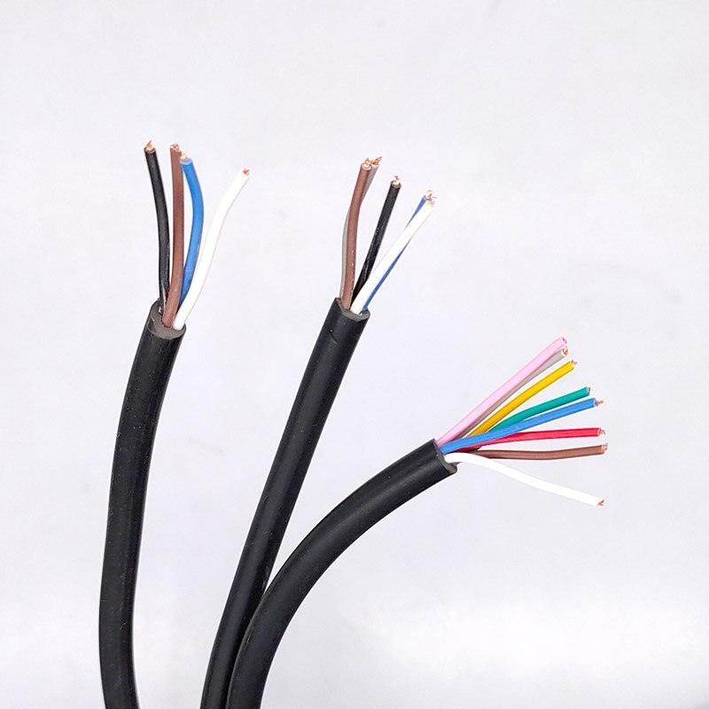 Sensor Connector line M12 Waterproof plug Male Female Angle Straight 4 5 8Pin +2m PVC line.