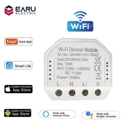 Smart WiFi LED Light Dimmer Controller Switch Smart Life Tuya APP Remote Control 1/2 Way Switch Work with Alexa Echo Google Home.
