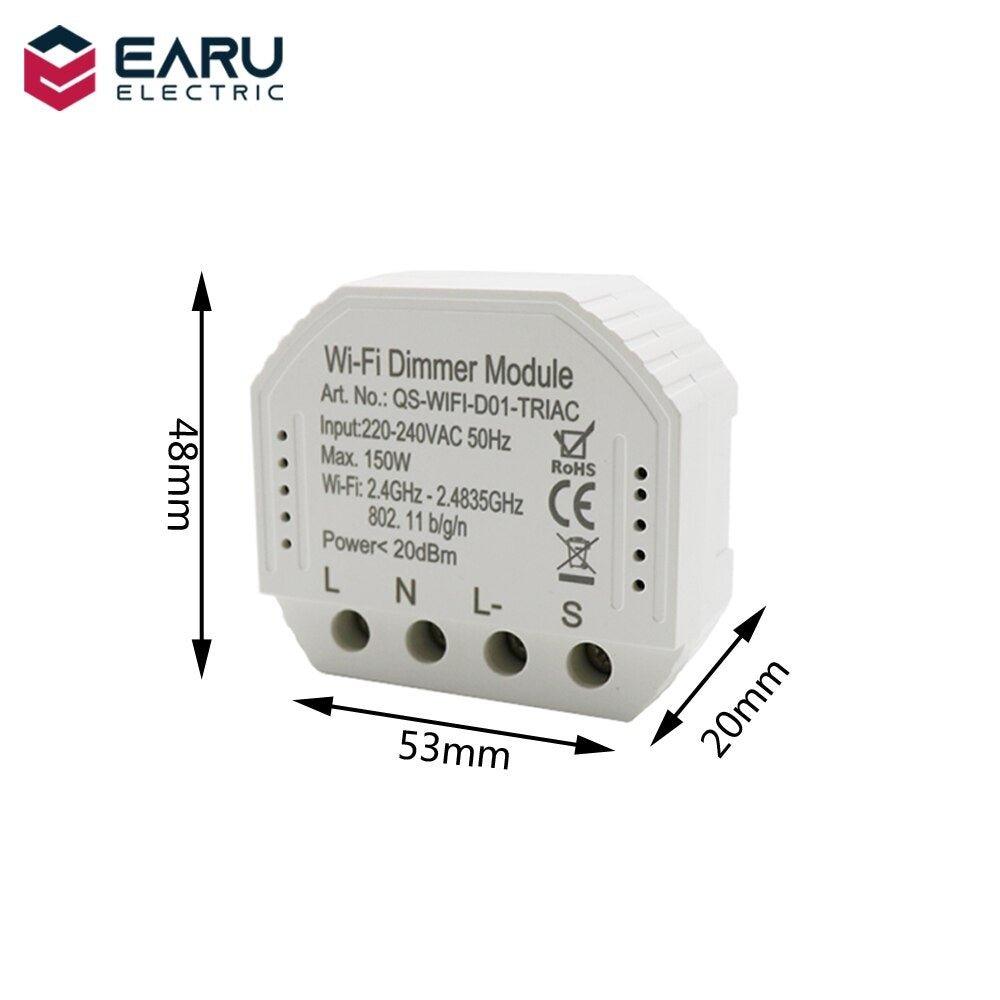 Smart WiFi LED Light Dimmer Controller Switch Smart Life Tuya APP Remote Control 1/2 Way Switch Work with Alexa Echo Google Home.