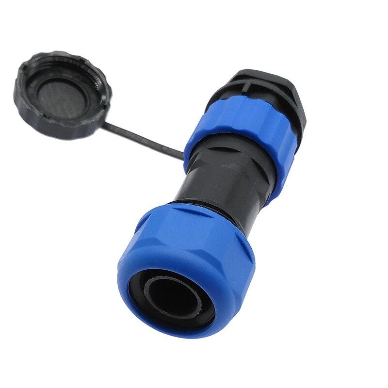 SP20 corrugated pipe IP68 waterproof connector 1/2/3/4/5/6/7/9/10/12/14Pin plug power cable connector.
