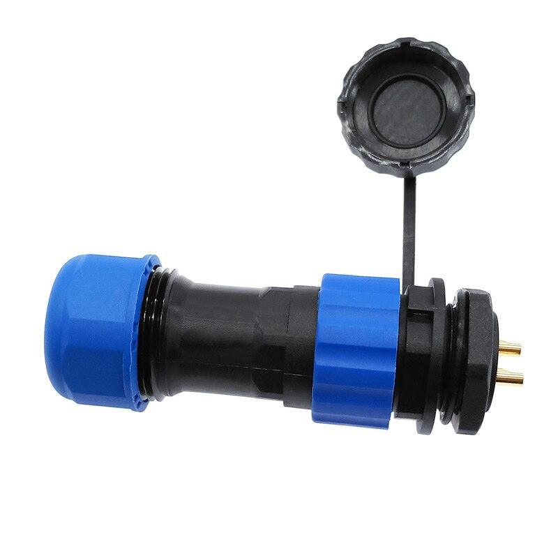SP20 corrugated pipe IP68 waterproof connector 1/2/3/4/5/6/7/9/10/12/14Pin plug power cable connector.