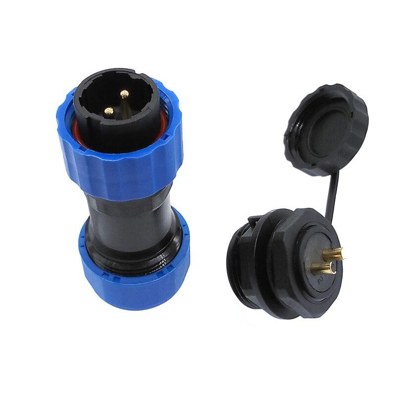 SP20 corrugated pipe IP68 waterproof connector 1/2/3/4/5/6/7/9/10/12/14Pin plug power cable connector.