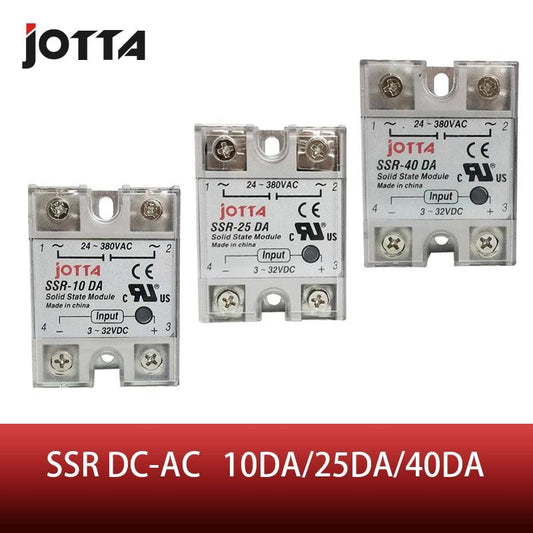 SSR -10DA/25DA/ 40DA DC control AC SSR white shell Single phase Solid state relay.