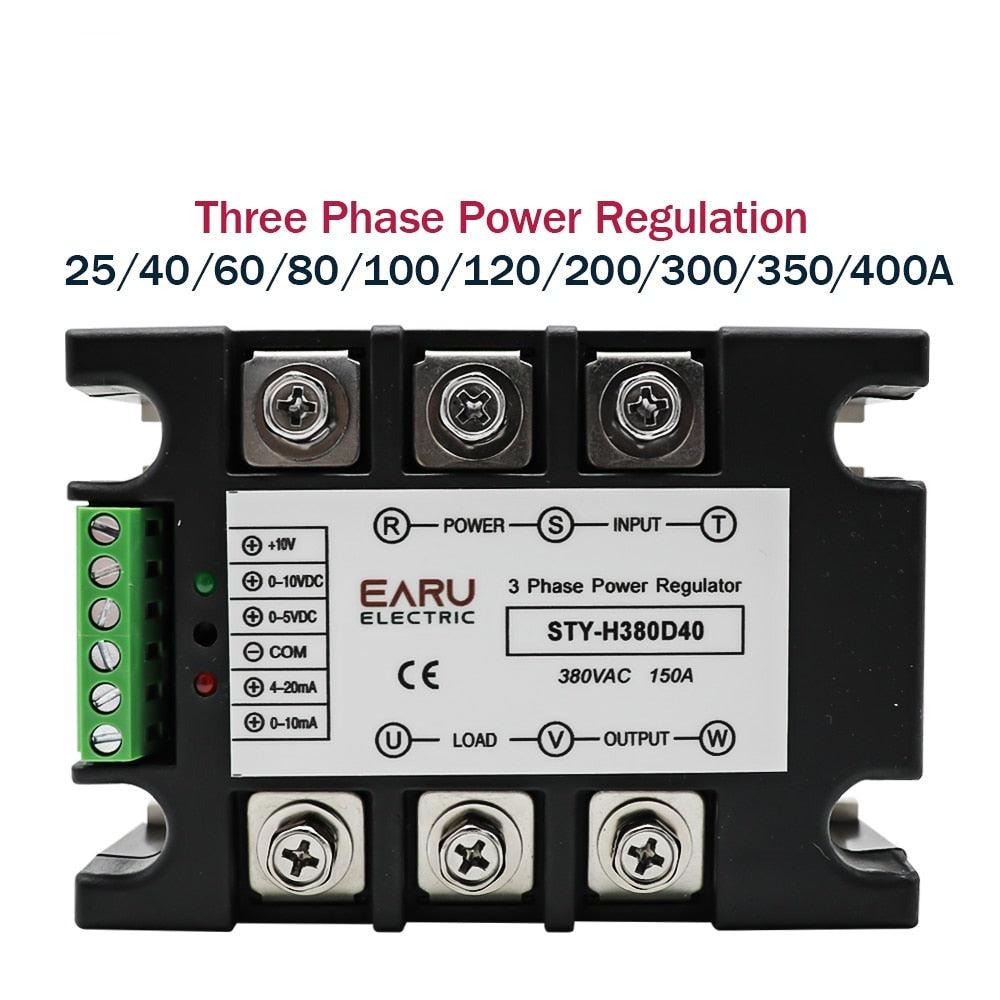 Drie Fase AC Voltage Regeling Module Power Regulator Thyristor 380V met Drie Fase AC Voltage Regeling Module Power Regulator Thyristor 380V met