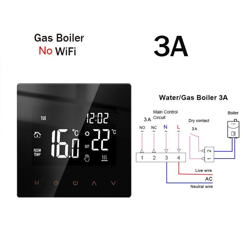 Tuya WiFi Smart Thermostat Electric Floor Heating TRV Water Gas Boiler Temperature Voice Remote Controller for Google Home Alexa.