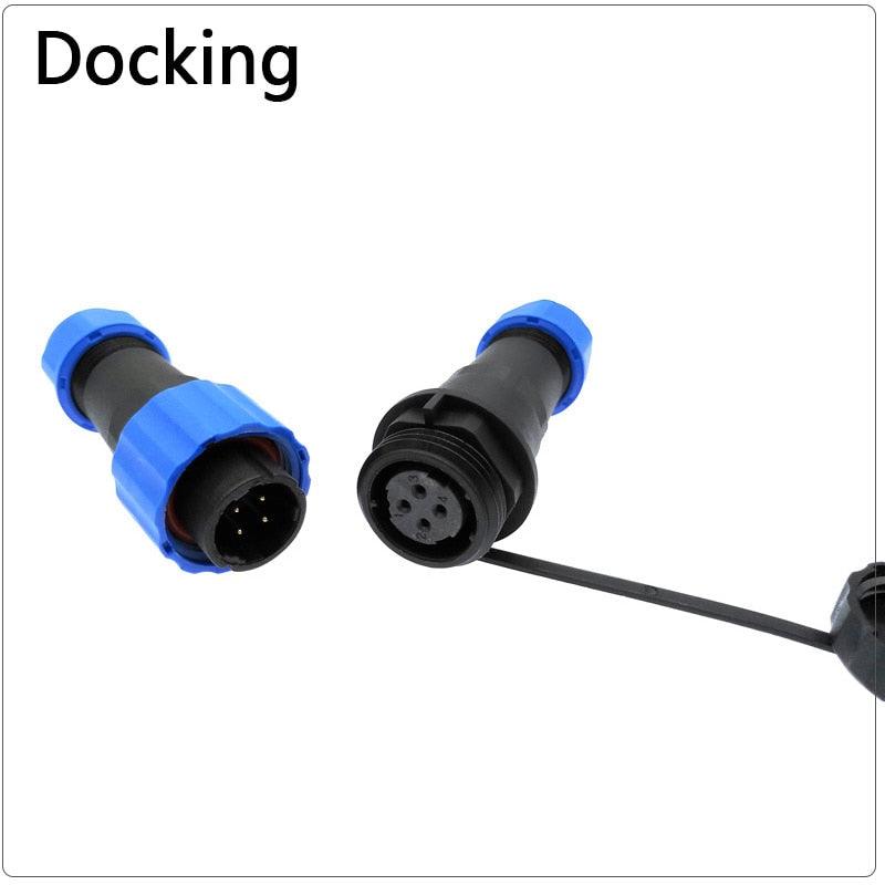 Waterproof connector SP16 IP68 cable connector plug & socket Male and Female 2 3 4 5 6 7 8 9 Pin,6 pin wire connector,sp16 connector