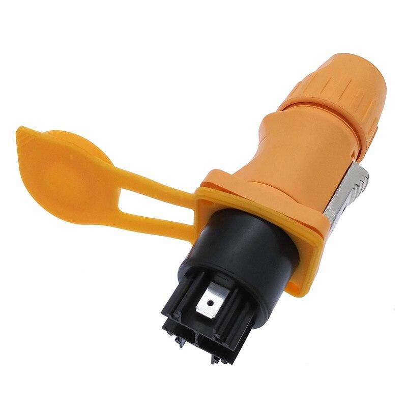 Waterproof LED 3pins power plug audio power supply plug flame-retardant industrial power connector.