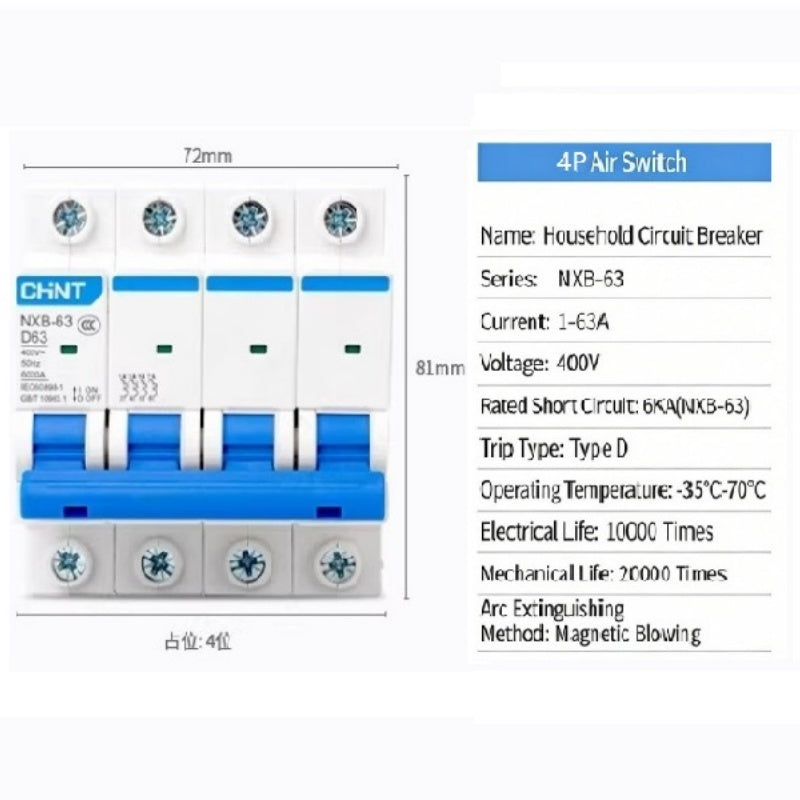 mini circuit breaker mcb d curve