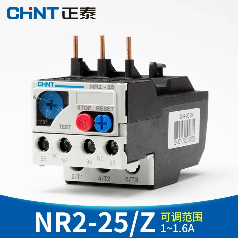 CHINT thermal overload relay, NR2 relay, CHINT NR2-25 1-1.6A