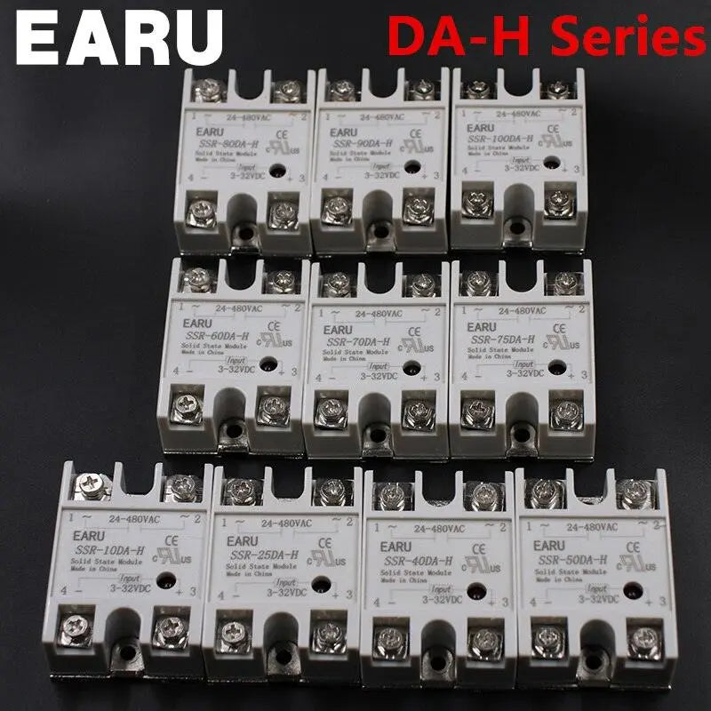 1 pcs 40A 250V SSR-40DA-H Solid State Relay Module 3-32V DC TO 90-480V AC SSR 40DA-H SSR Resistance Regulator - electrical center b2c