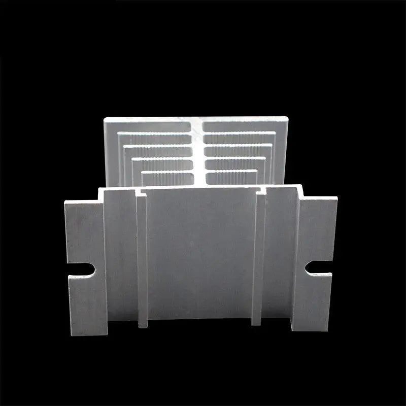 1 pcs New Aluminum Fins Single Phase Solid State Relay SSR 10A to 40A Aluminum Heat Sink Dissipation Radiator Newest  Rail Mount - electrical center b2c