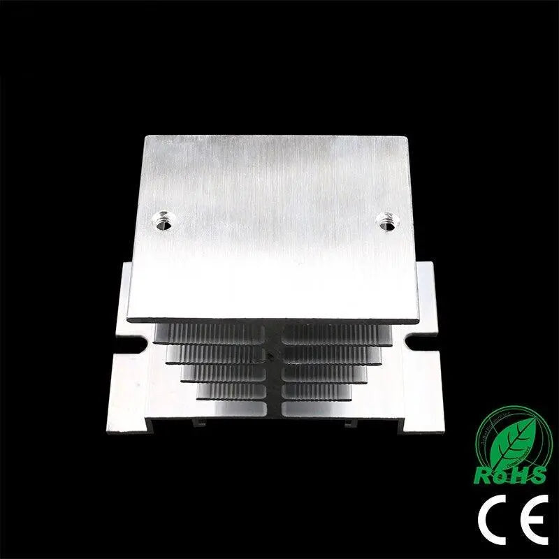 1 pcs New Aluminum Fins Single Phase Solid State Relay SSR 10A to 40A Aluminum Heat Sink Dissipation Radiator Newest  Rail Mount - electrical center b2c