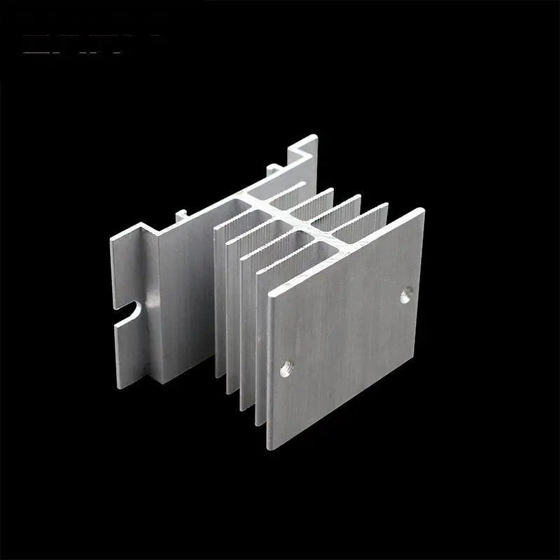 1 pcs New Aluminum Fins Single Phase Solid State Relay SSR 10A to 40A Aluminum Heat Sink Dissipation Radiator Newest  Rail Mount - electrical center b2c