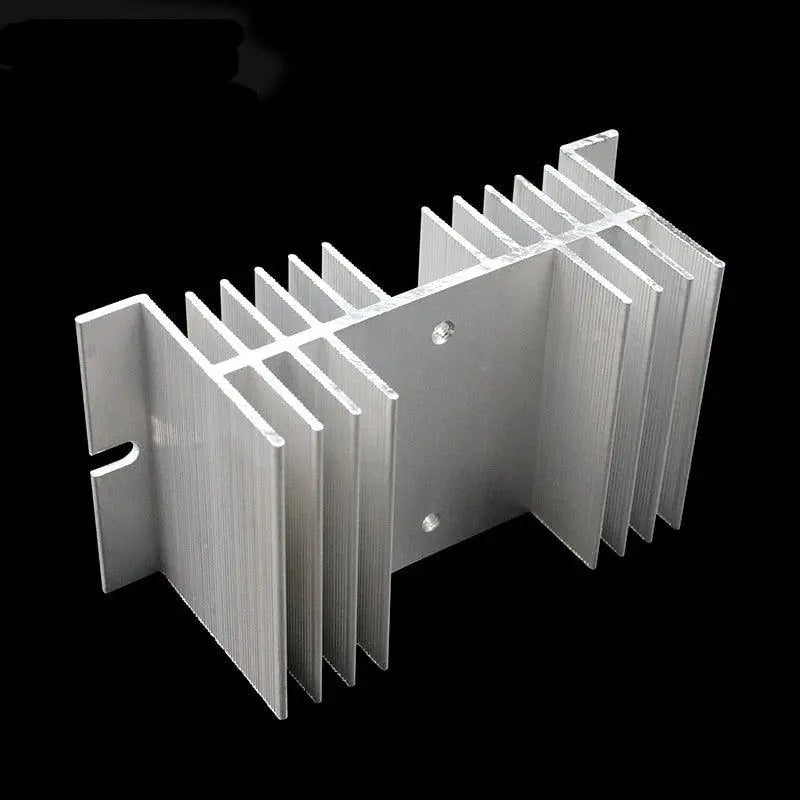 1 pcs W shape Aluminum Single Phase Solid State Relay SSR Heat Sink Base Small Type Heat for 10A to 80A Radiator Wholesale Hot - electrical center b2c