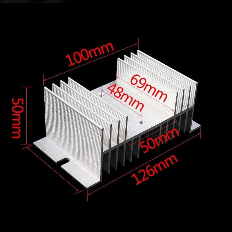 1 pcs W shape Aluminum Single Phase Solid State Relay SSR Heat Sink Base Small Type Heat for 10A to 80A Radiator Wholesale Hot - electrical center b2c