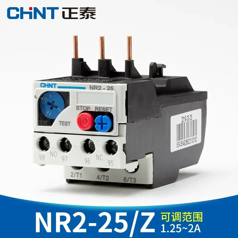 CHINT thermal overload relay, NR2 relay, CHINT NR2-25 1.25-2A
