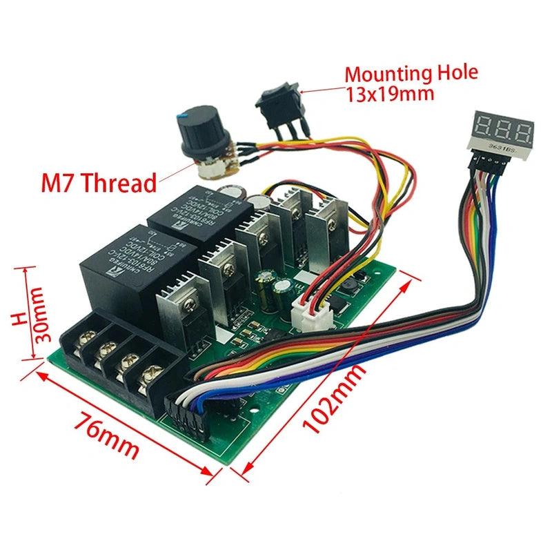 10~55V 60A 1800W DC Brush Motor PWM Governor 12V 36V 48V Reverse Digital Display Speed Controller Boat Scooter (BG1055-4060LRD).