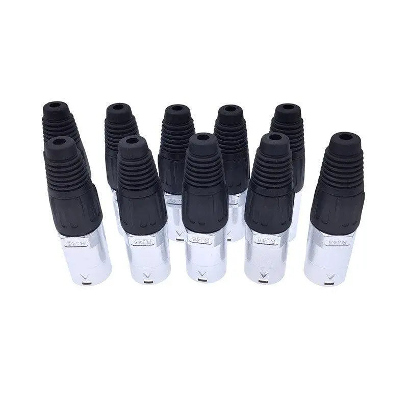 10 piece 8p8c RJ45 net work waterproof connector IP65 D socket panel ethernet connector - electrical center b2c