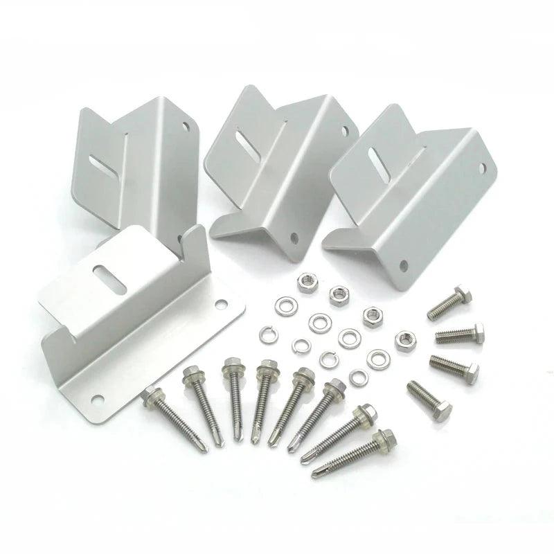 10 Sets 100% Aluminum Z Mounting Type Solar Panel Roof Mounting Bracket for Carvan Roof