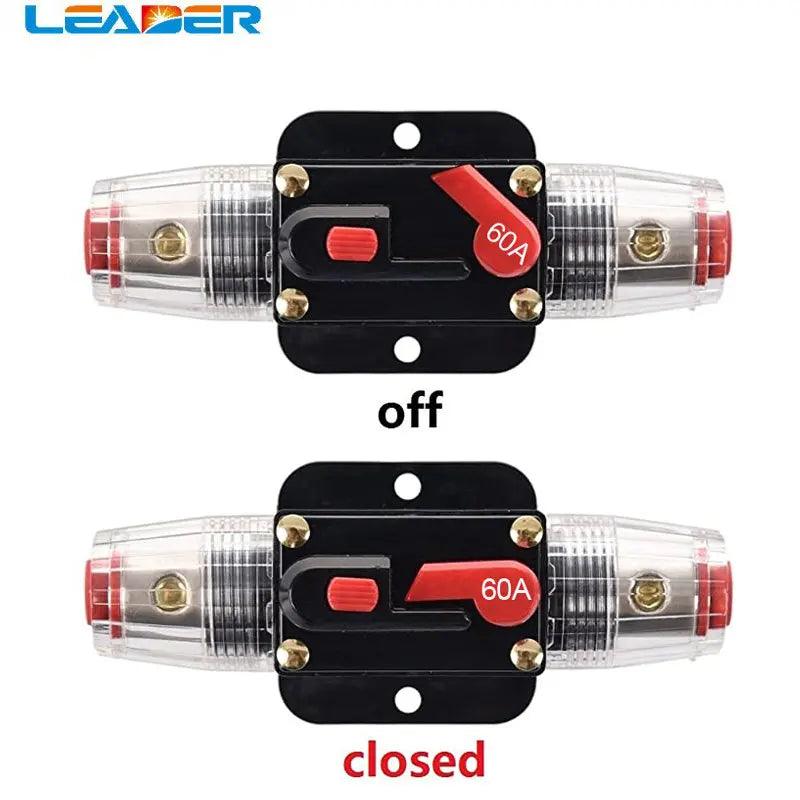 100A 50A 60A 80A 150A 12V 24 Car Truck Audio Amplifier Circuit Breaker Resetable Breaker  Amplifier Refit Fuse Adapter
