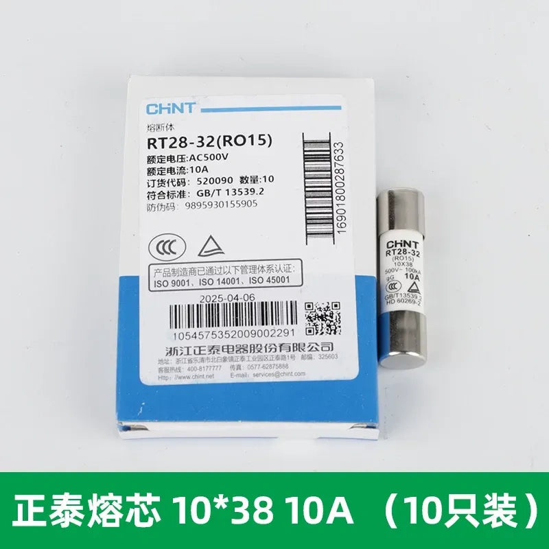 CHINT Cylindrical Fuse Links (gG/gL type),Fuse Size: 10×38mm (for 32A) / 10A