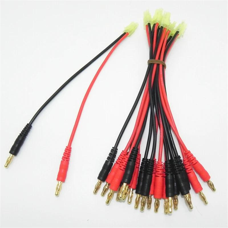 0PCS/Lot Mini Tamiya Connector 4.0mm Banana Plug with High Temperature Silicone Wire 14AWG Cable Lenght 15cm