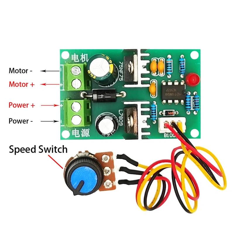 12~36V 6A 120W DC Brush Motor PWM Governor 12V 24V 36V LED Light Dimmer Speed Controller Regulator Tool Incubator (BG1236-0306L).