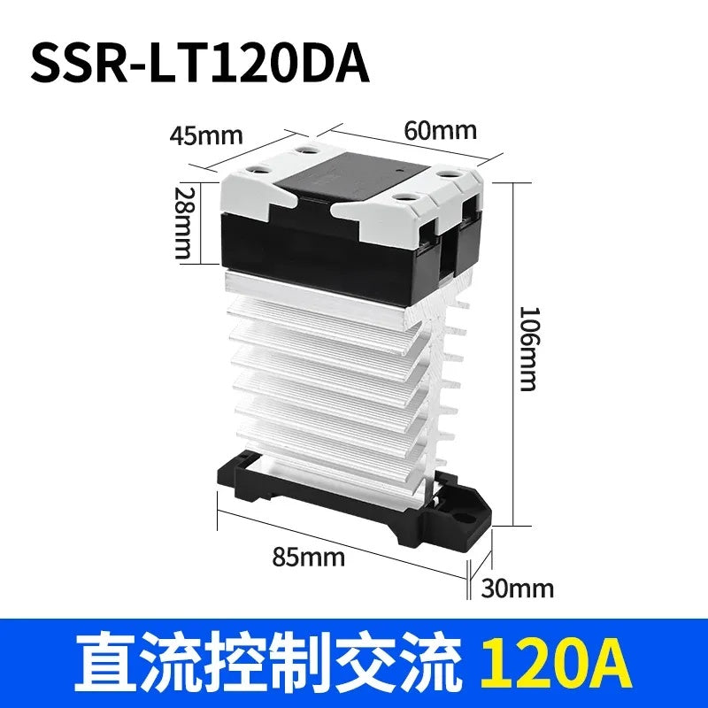 din rail solid state relay, integrated SSR contactor, SSR-120DA