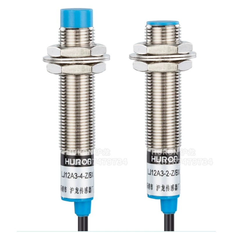 LJ12A3 proximity sensor, M12 inductive switch, LJ12A3-4-Z/BX, NPN proximity switch, PNP proximity sensor, 24V metal detector, NO NC proximity switch, flush mount sensor, non-flush proximity switch, 2-wire proximity switch, 3-wire proximity sensor, industrial automation sensor, waterproof proximity switch, HURON proximity sensor