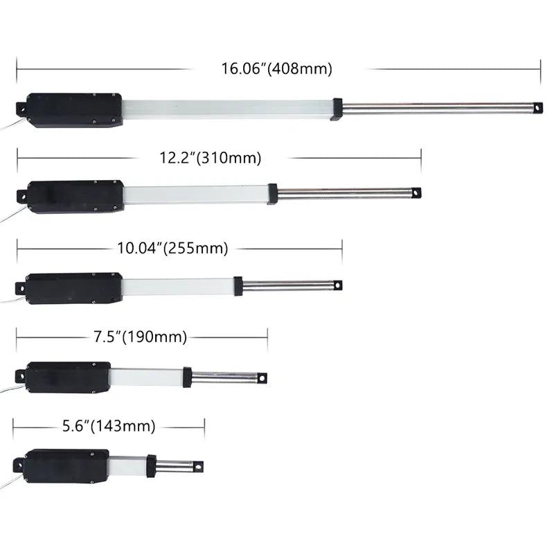 12V 20N DC Linear Actuator Electric Motor Telescopic Rod 25mm 50mm 75mm 100mm 150mm Remote Controller Wireless Lineal Actuador