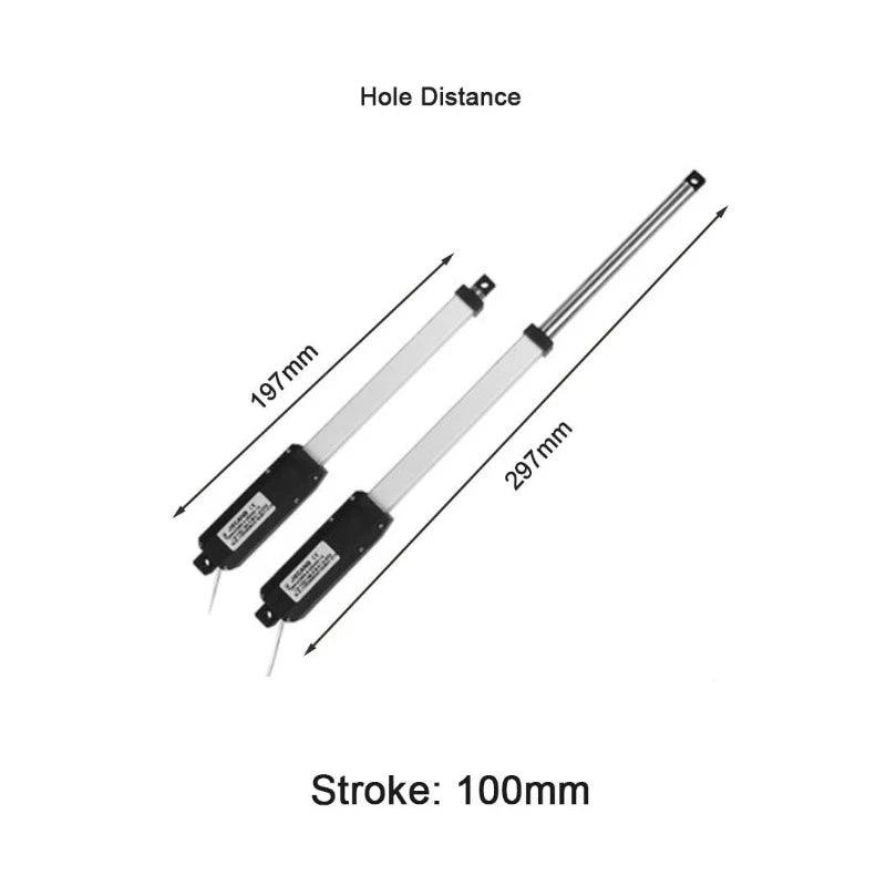 12V 20N DC Linear Actuator Electric Motor Telescopic Rod 25mm 50mm 75mm 100mm 150mm Remote Controller Wireless Lineal Actuador