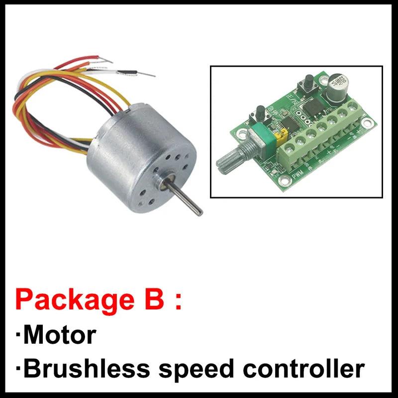 12V 24V BLDC High Speed Motor 8700rpm Brushless Motor 2418 Shaft Length 22mm PWM Speed Controller Reverse CW CCW Brake