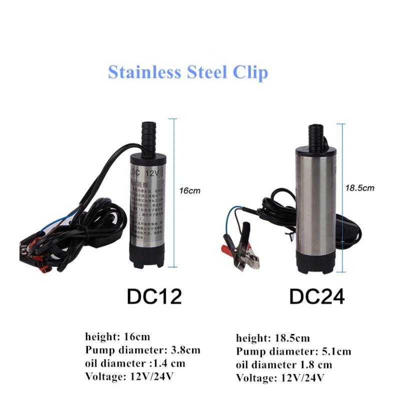 12V DC Portable  Micro-pump/ Submersible Pump/ Diesel Pump Oil Self-priming Pump Tube Diameter 1.8cm