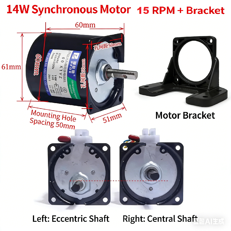 60KTYZ Permanent Magnet Synchronous Motor for Projector Screen, Electric Curtain & Automation Equipment
