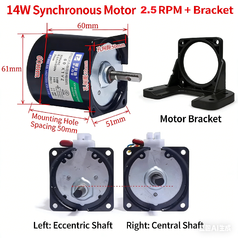 60KTYZ Permanent Magnet Synchronous Motor for Projector Screen, Electric Curtain & Automation Equipment