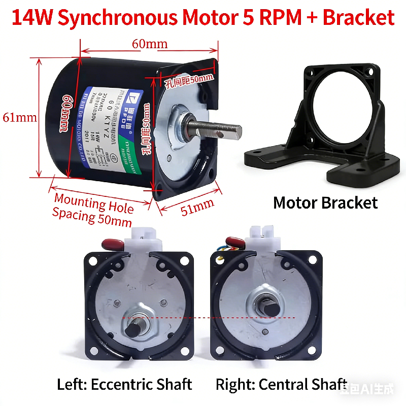 60KTYZ Permanent Magnet Synchronous Motor for Projector Screen, Electric Curtain & Automation Equipment