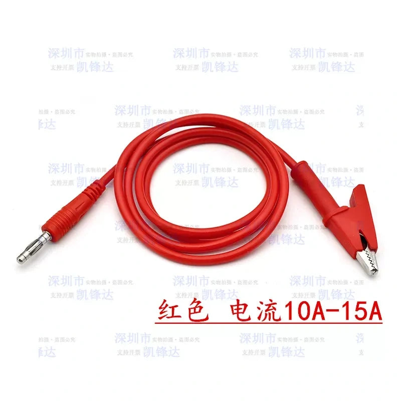 Insulated Alligator Clip Test Leads, Banana Plug to Alligator Clip Cable, Multimeter Power Test Wire, Double End Alligator Clip Jumper Wire for Electrical Testing