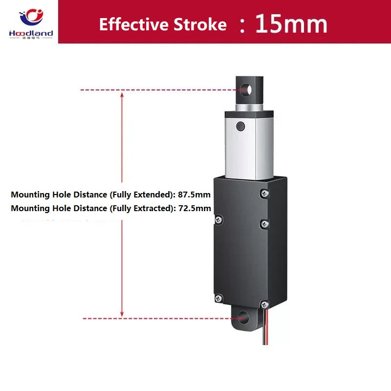 Mini Linear Actuator 12V/24V, 10-200mm Stroke