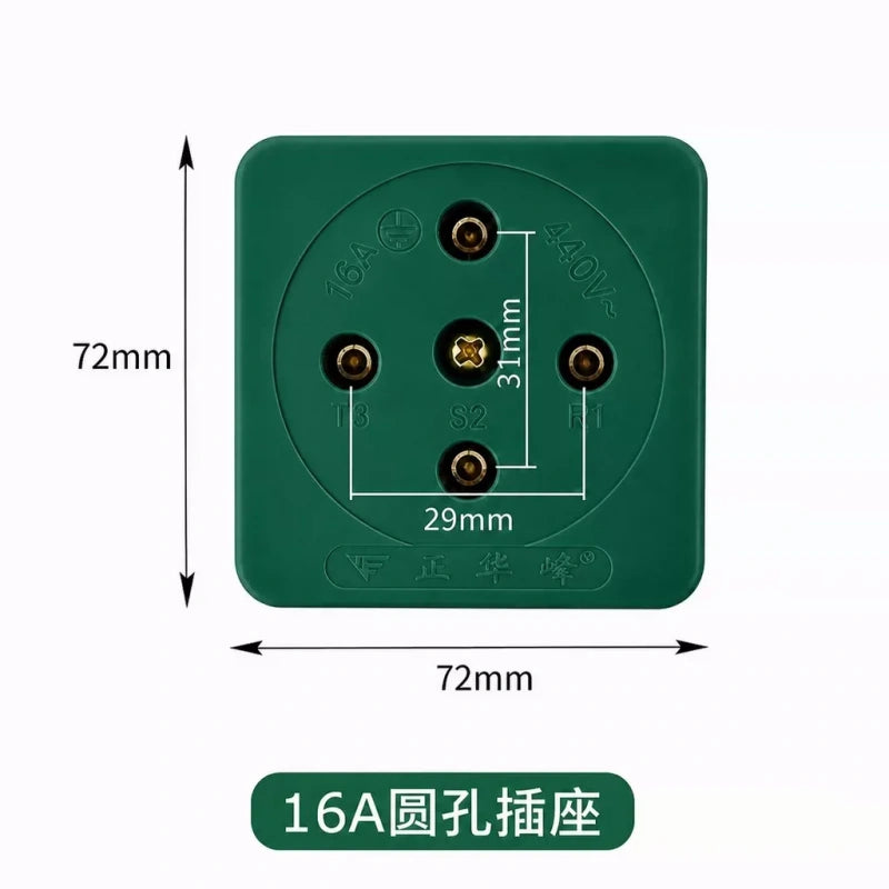 industrial power plug socket,3‑phase 4‑wire connector,440v industrial 16a socket