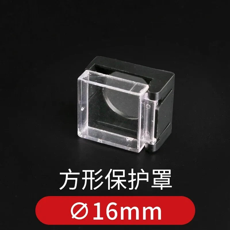 Push Button Protective Cover, Waterproof Dustproof Anti-oil Button Guard Cap, Warning Ring, for 12/16/19/22/25mm Metal Pushbutton Switch
