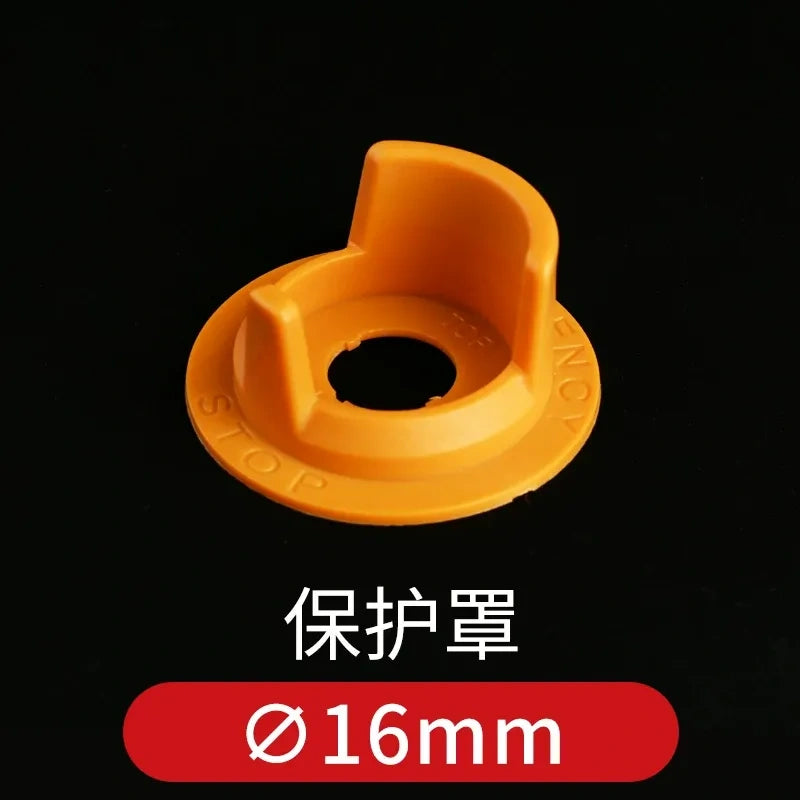 Push Button Protective Cover, Waterproof Dustproof Anti-oil Button Guard Cap, Warning Ring, for 12/16/19/22/25mm Metal Pushbutton Switch