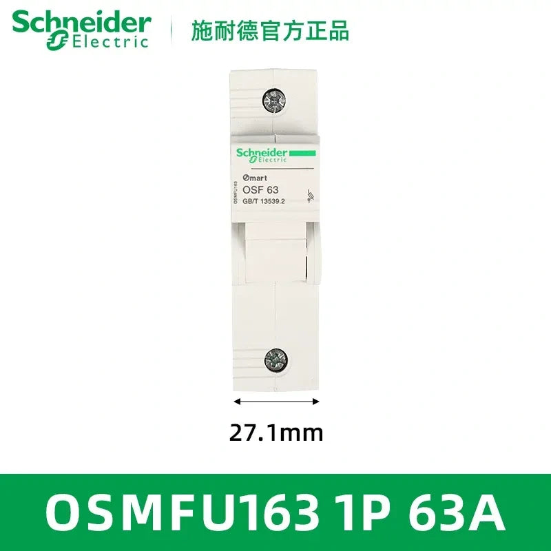 Schneider OSMFU163 Fuse Holder ,DIN Rail Fuse Holder, 1P 63A Fuse Holder without indicator